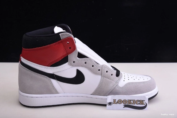 Cheap Husky Grey Light Jordan 1 Air OG Smoke High 555088-126 0710